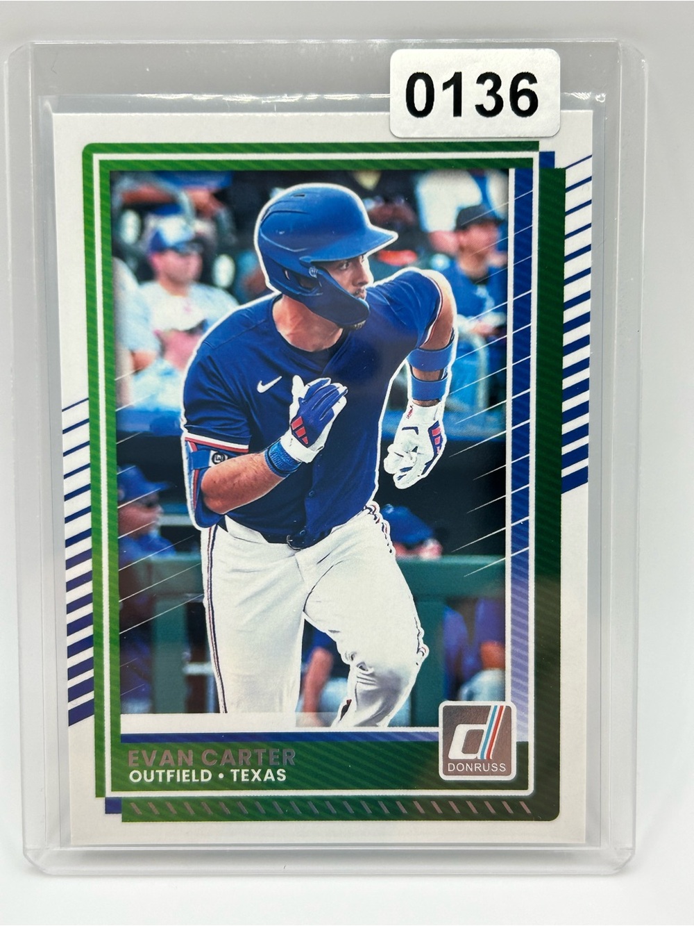 Evan Carter Donruss Baseball Card ⚾️ Texas